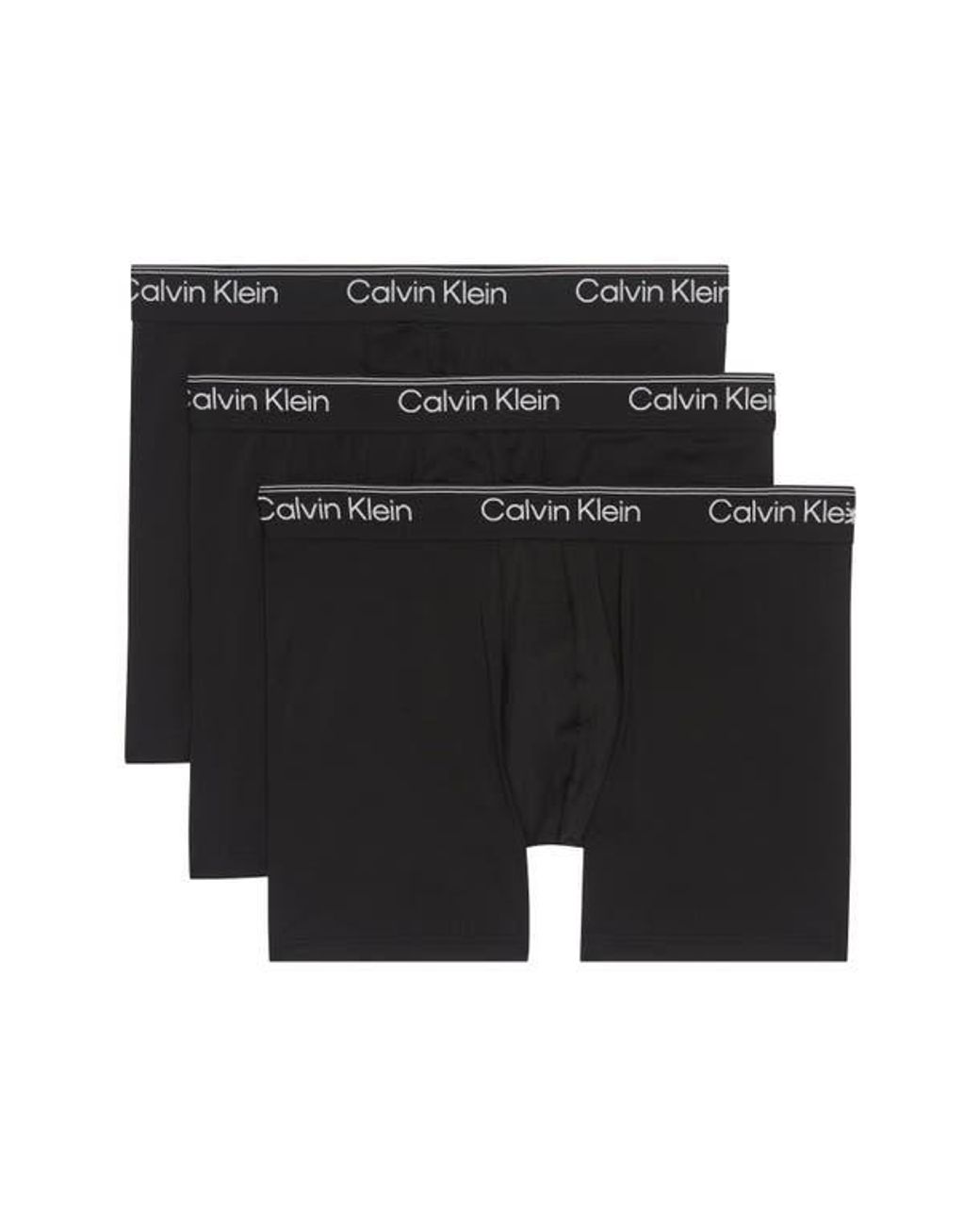 Calvin Klein Black Assorted 3-Pack Microfiber Boxer Briefs for men