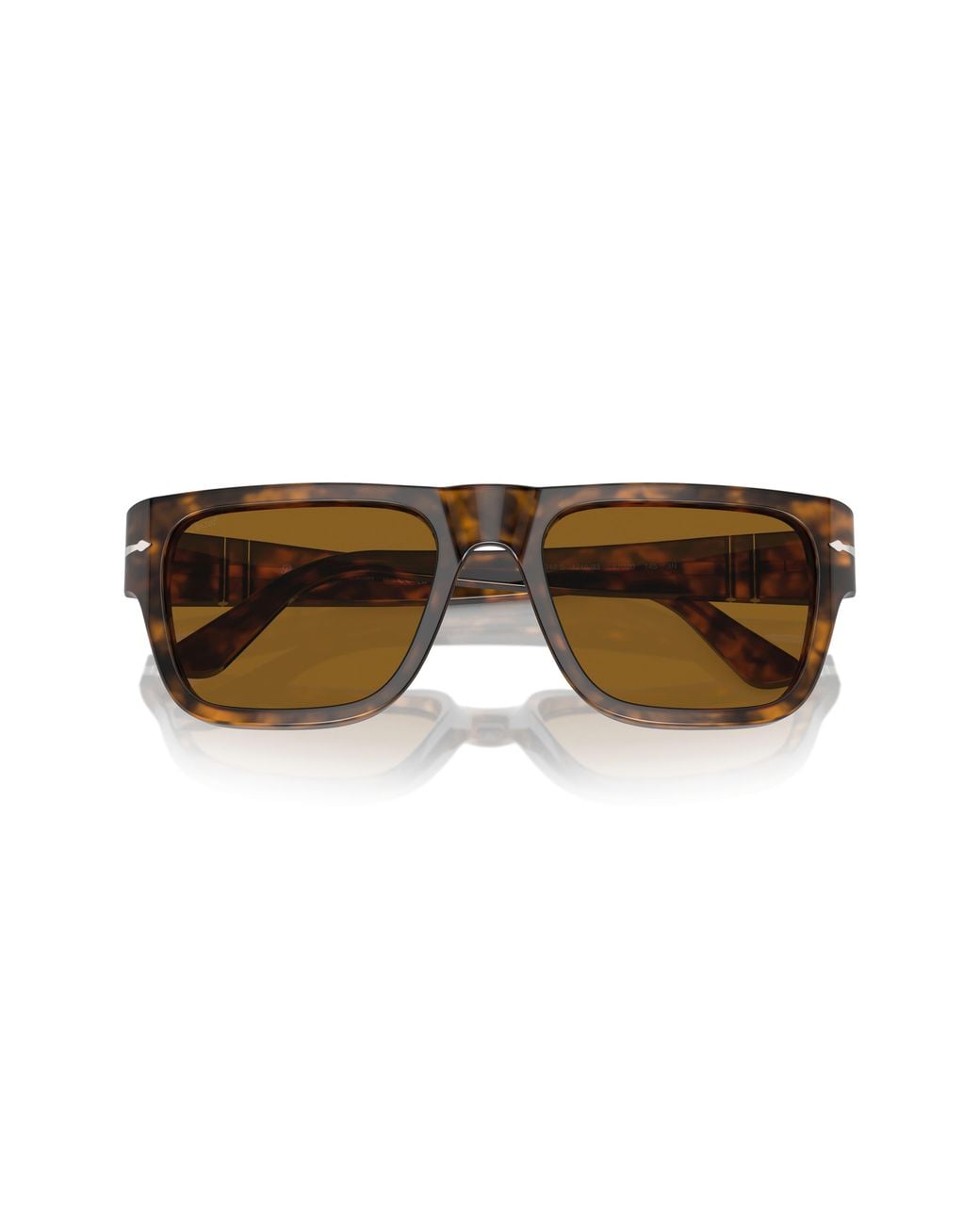 Persol Brown 55Mm Square Sunglasses for men
