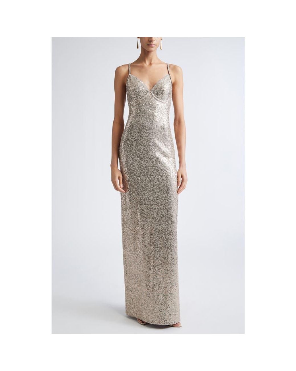 St. John Multicolor Luxe Sequin Gown