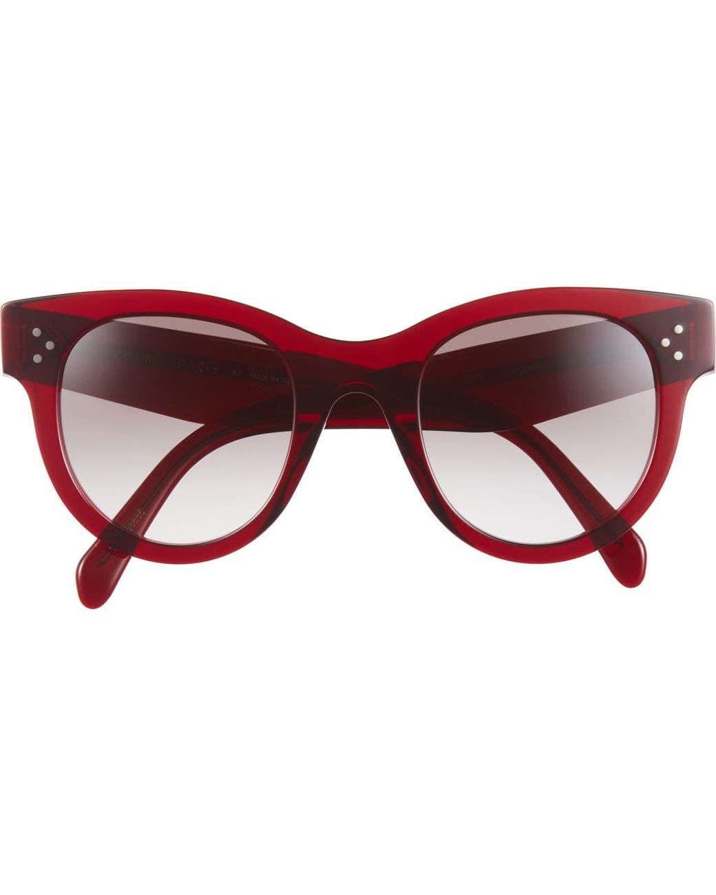 Celine Bold 3 Dots 48Mm Square Sunglasses in Red | Lyst