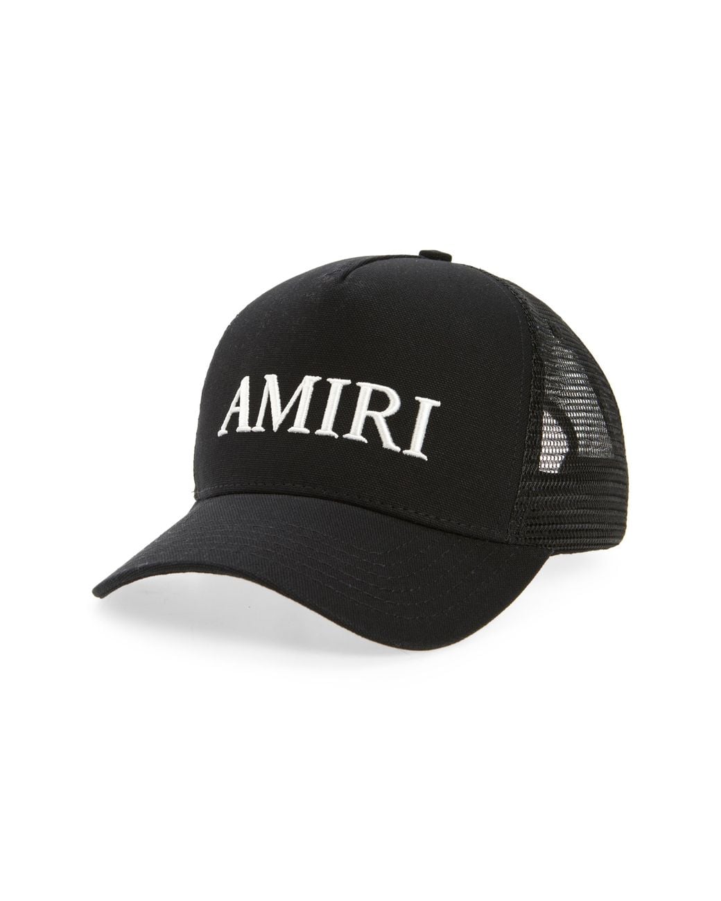 Amiri Black Core Logo Trucker Hat for men
