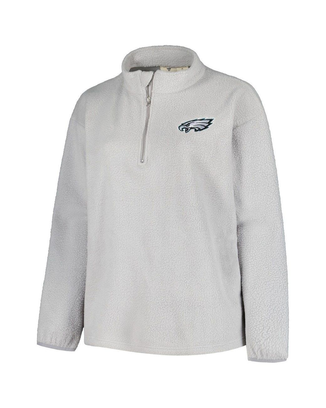 Philadelphia Eagles Fanatics Branded Women's Plus Size Lace-Up Pullover  Hoodie - Heathered Gray
