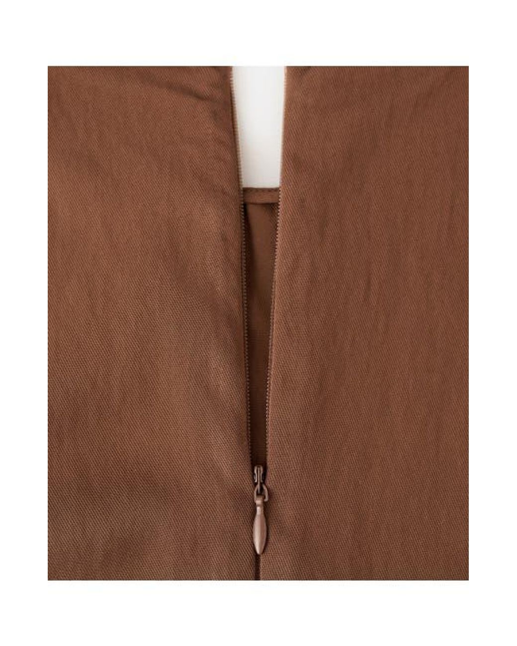 Mango Sleeveless Pleated A-Line Dress in Brown | Lyst
