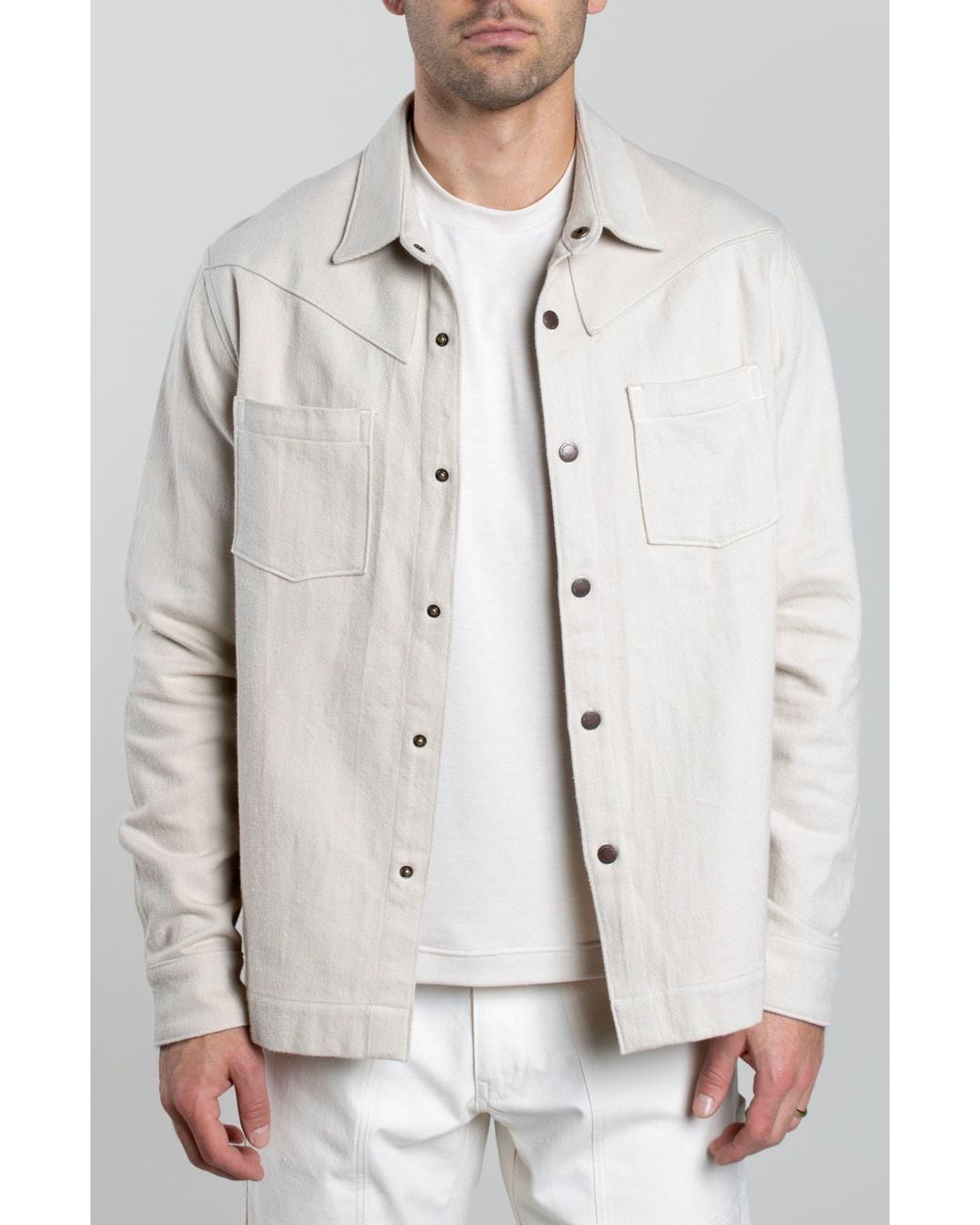 LEISURE LAB Natural Bronco Button Up for men