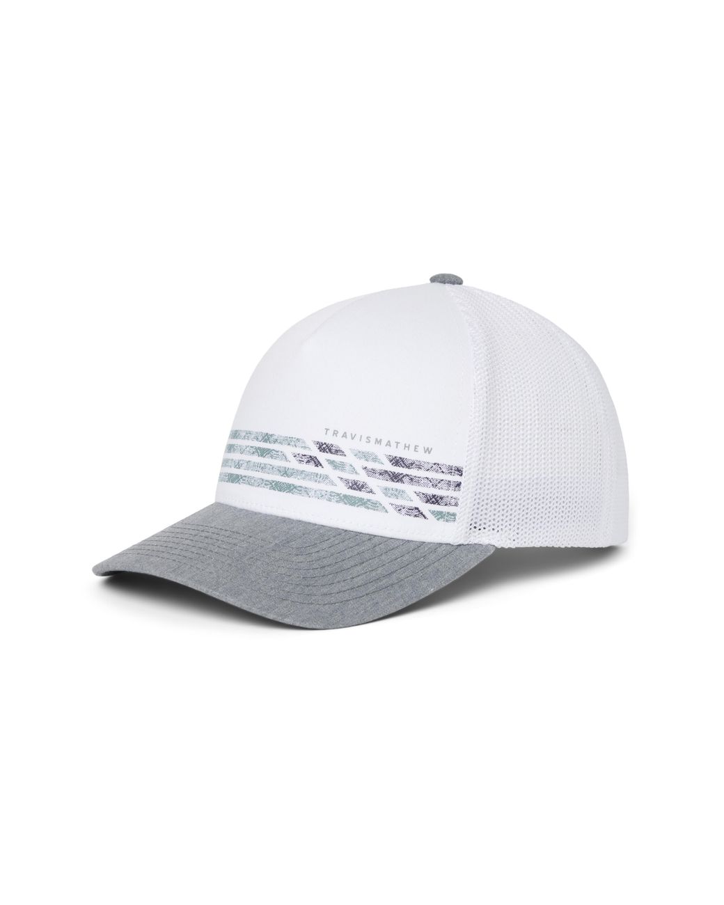 Travis Mathew White First Access Snapback Baseball Hat for men