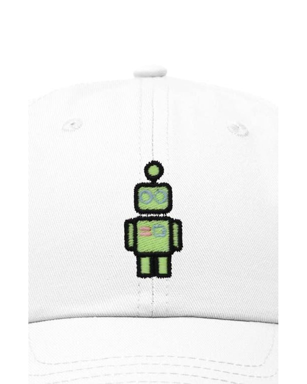 Alix White Robot Hat for men