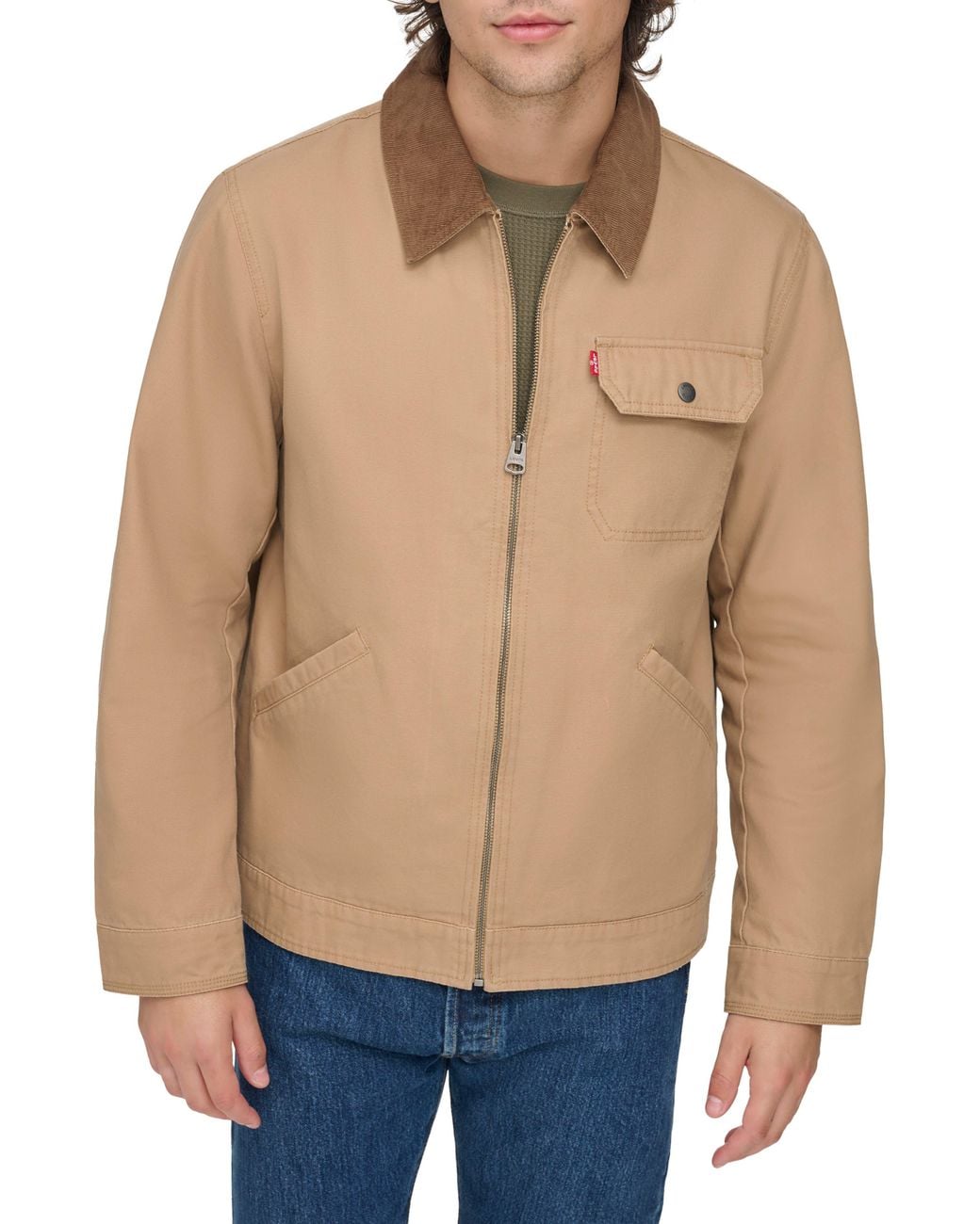 Levi's Natural Lightweight Cotton Twill Utility Jacket for men