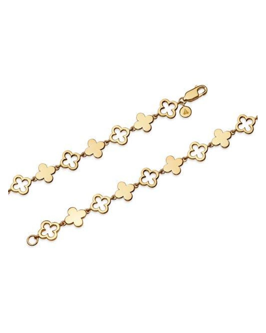 DEVATA Metallic Clover Chain Bracelet