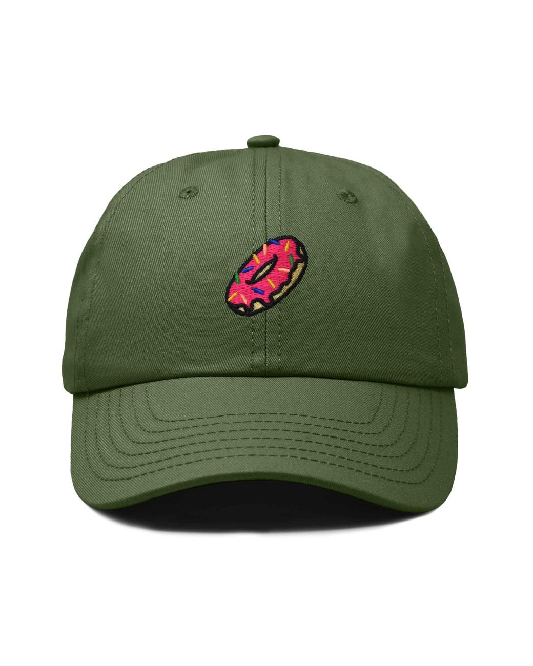 Alix Green Donut Embroidered Adjustable Cap for men