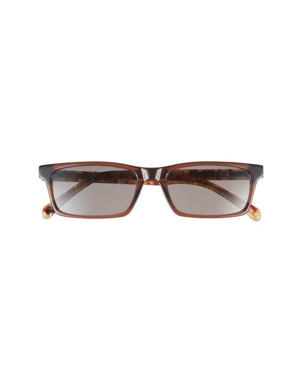 Eyebobs Brown Number Cruncher 53Mm Rectangular Reader Sunglasses