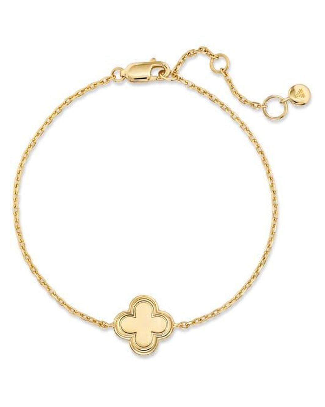 DEVATA Metallic Clover Chain Bracelet