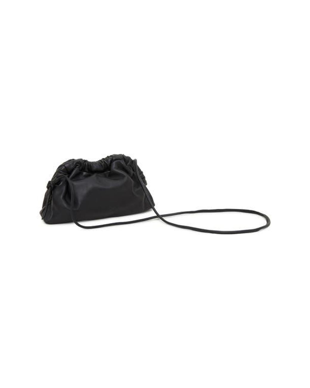 Mansur Gavriel Black Mini Cloud Leather Clutch