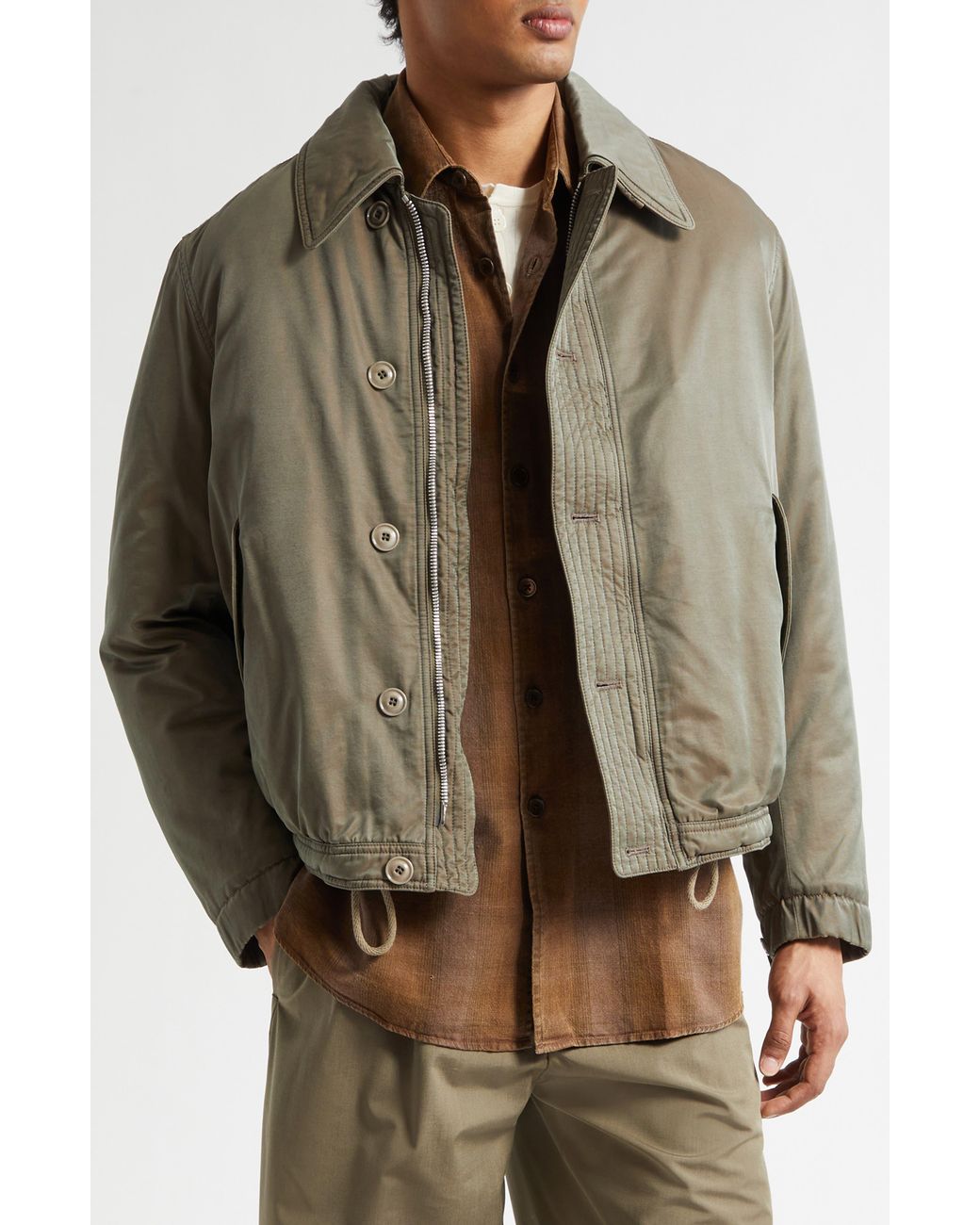 Our Legacy Green Cotton & Nylon Auto Jacket for men