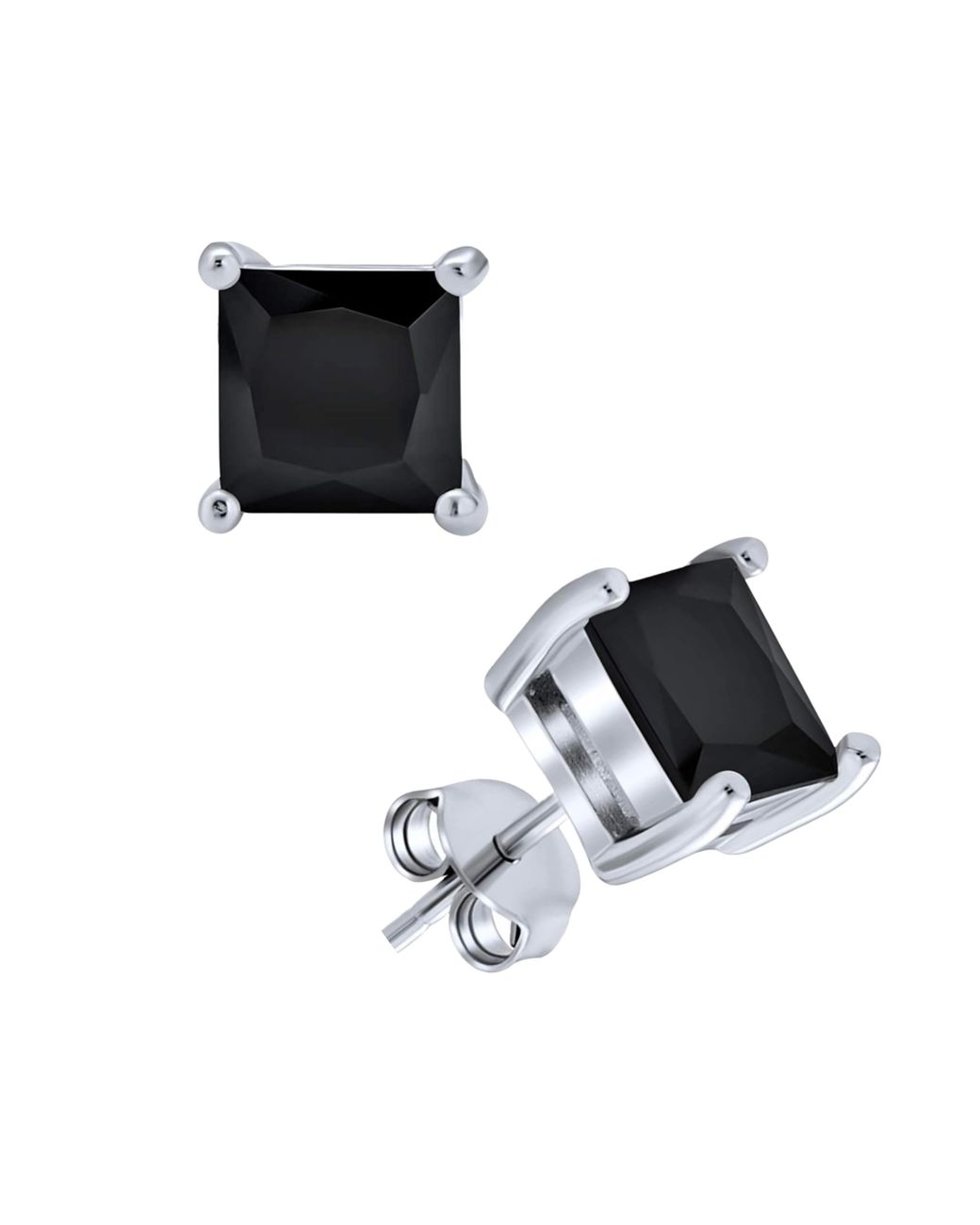 Donatello Gian Black Sterling Square Studs