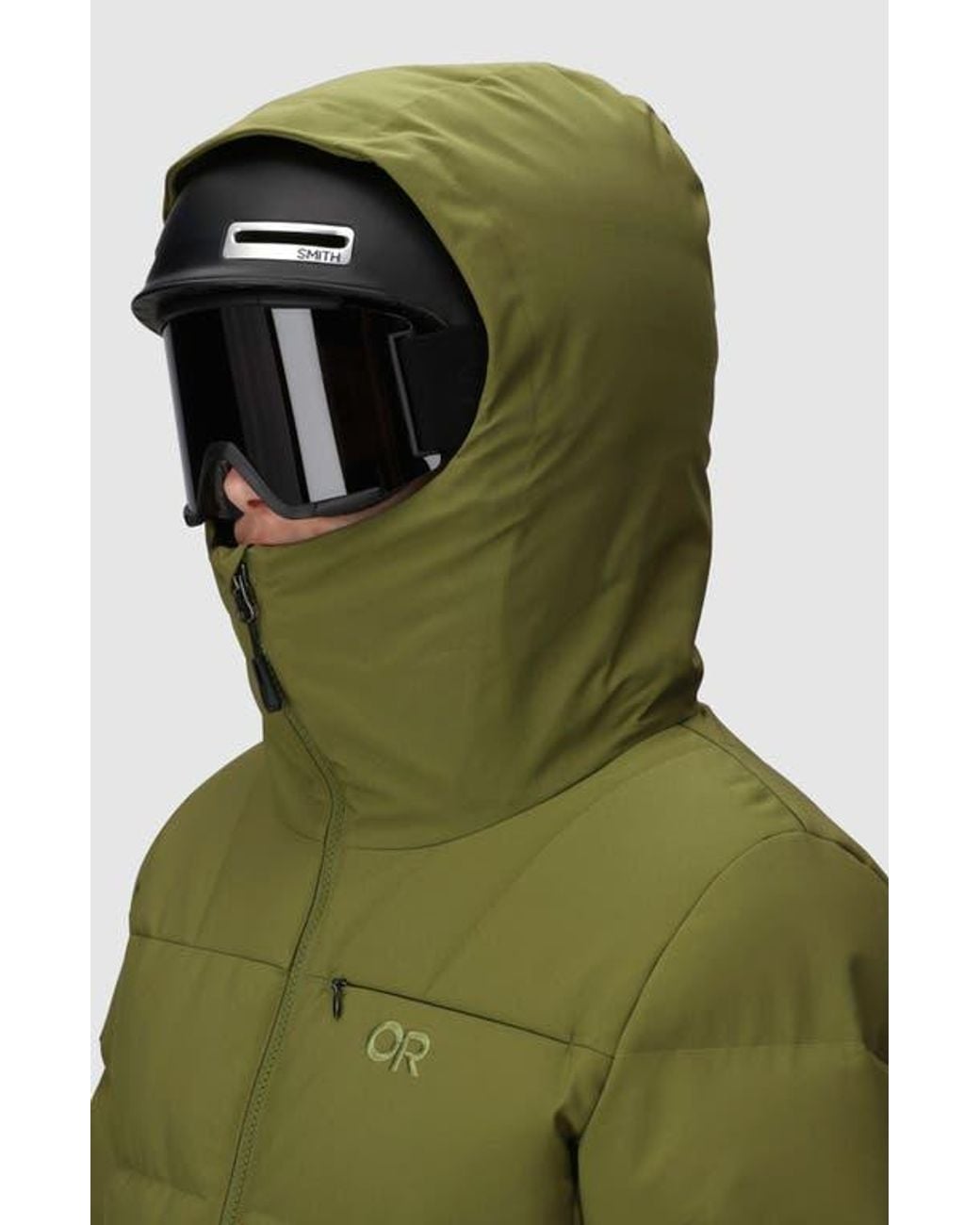 Outdoor Research Green Snowcrew Down Jacket