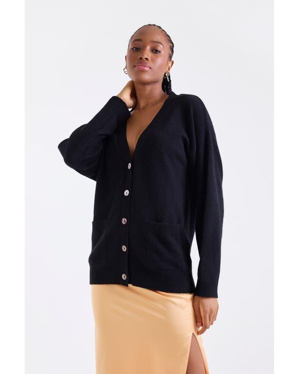 1982 Blue Oceane Oversize 100% Cashmere Cardigan