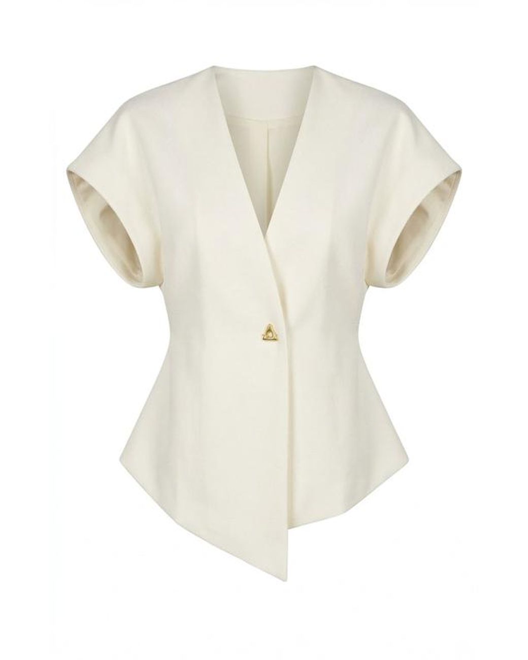 Modenaire Blue Textured Wrap Top