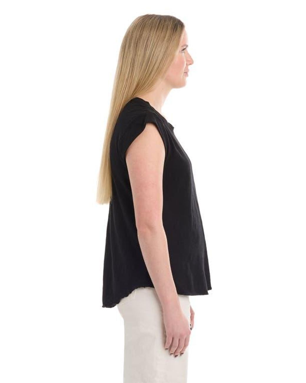 Wilt Blue Ruched Shoulder Tee