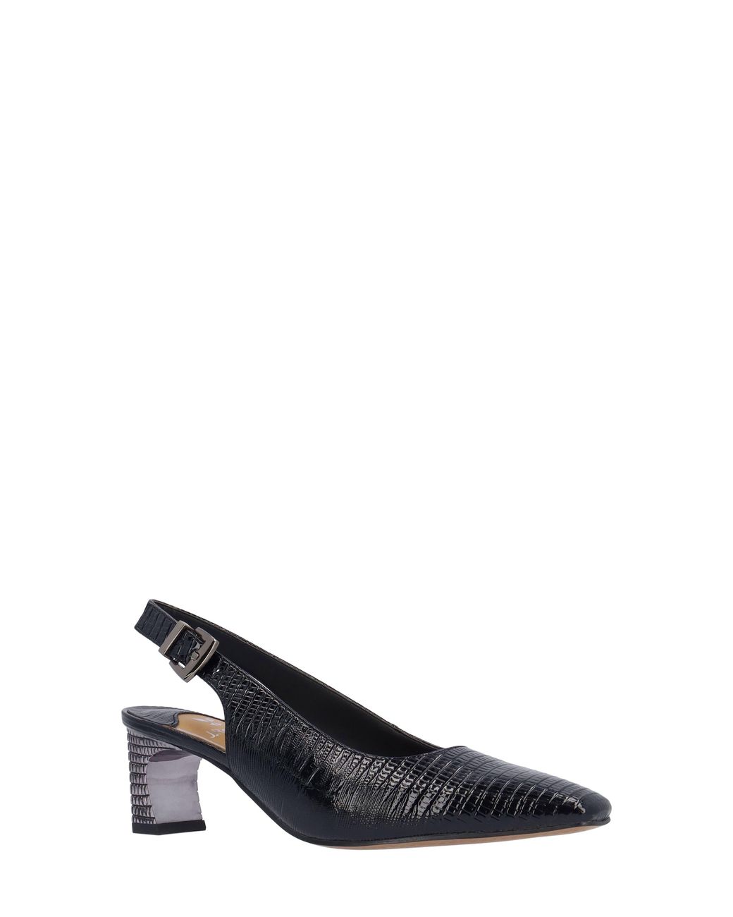 J. Reneé Blue Hadyn Lizard Embossed Slingback Pump