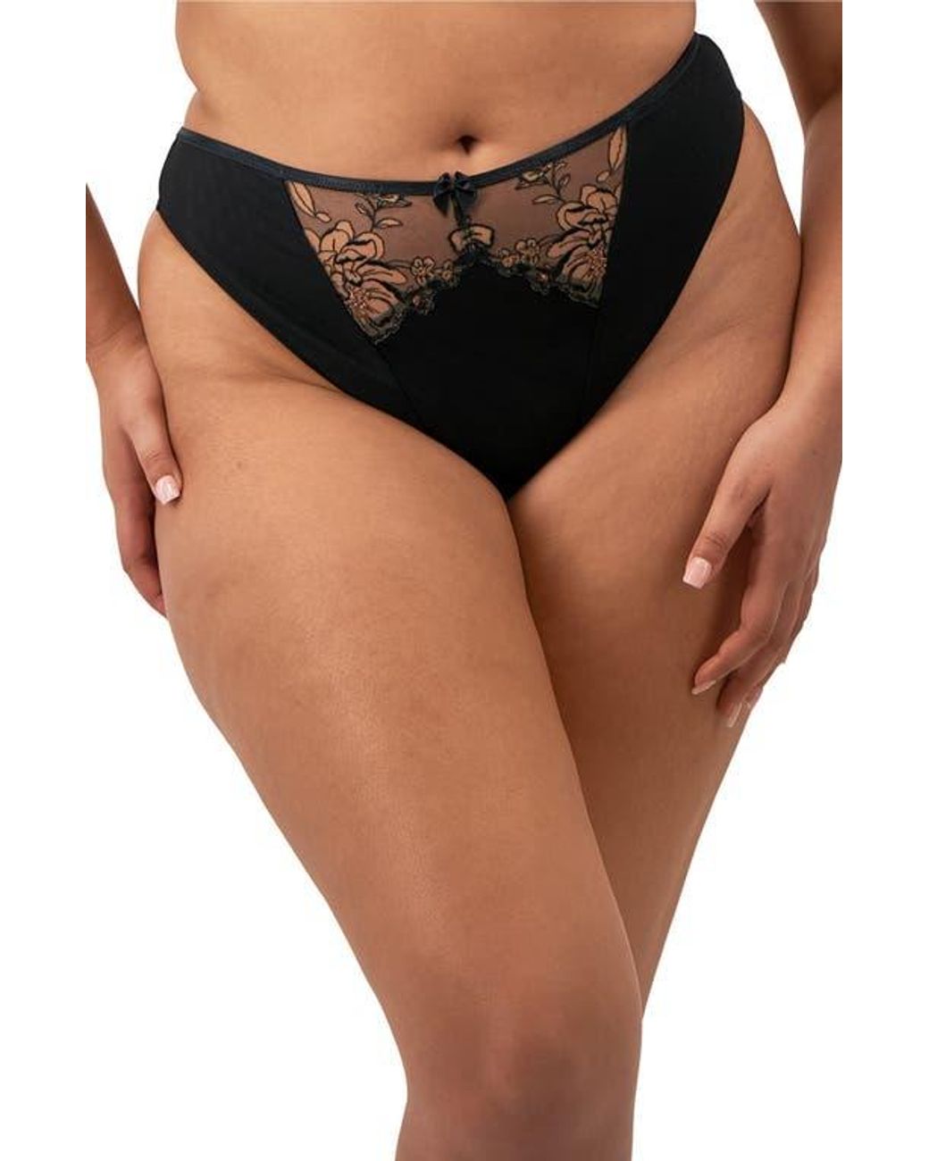 Elomi Black Teagan Thong