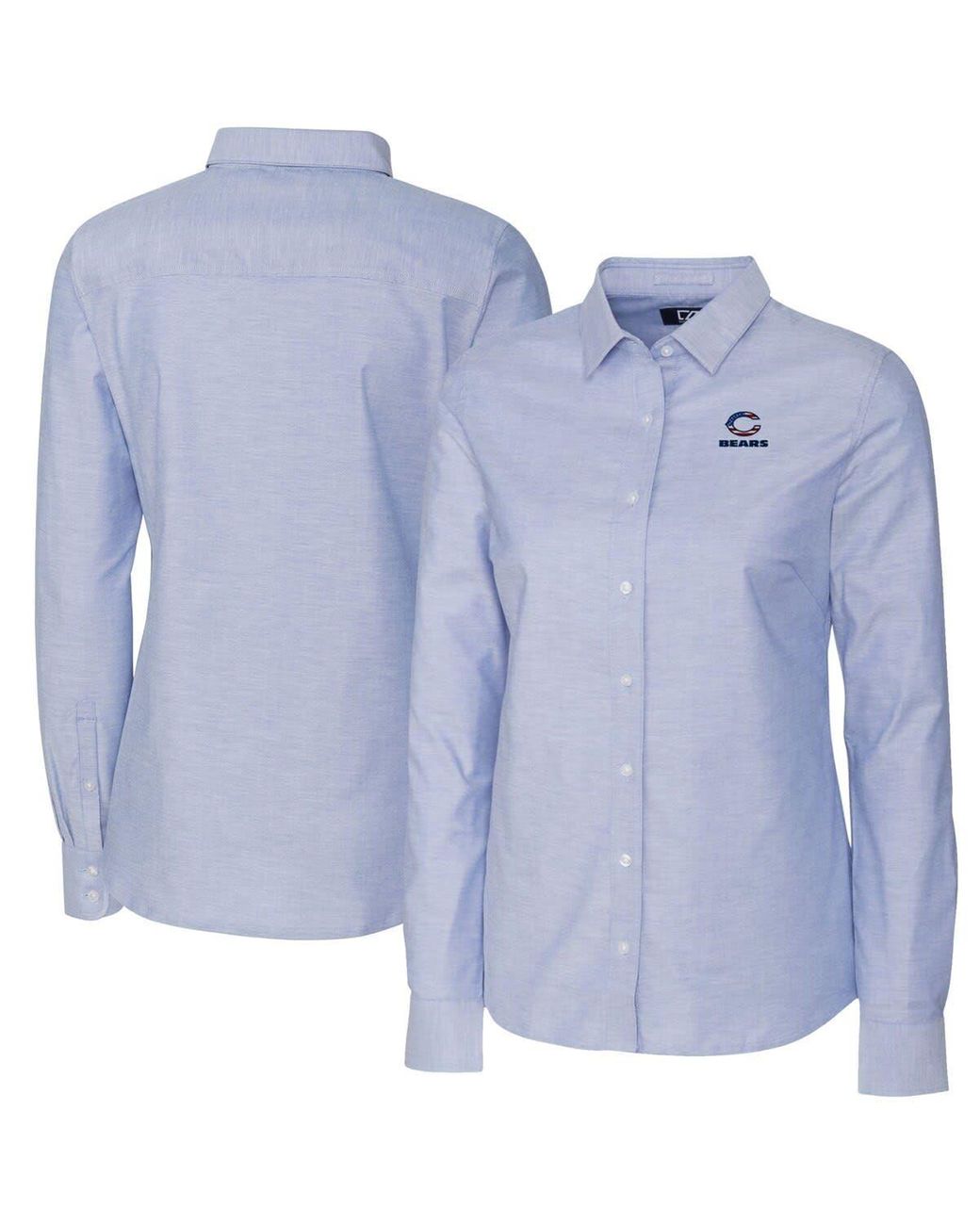 Cutter & Buck Chicago Bears Oxford Stretch Long Sleeve Buttonup Shirt