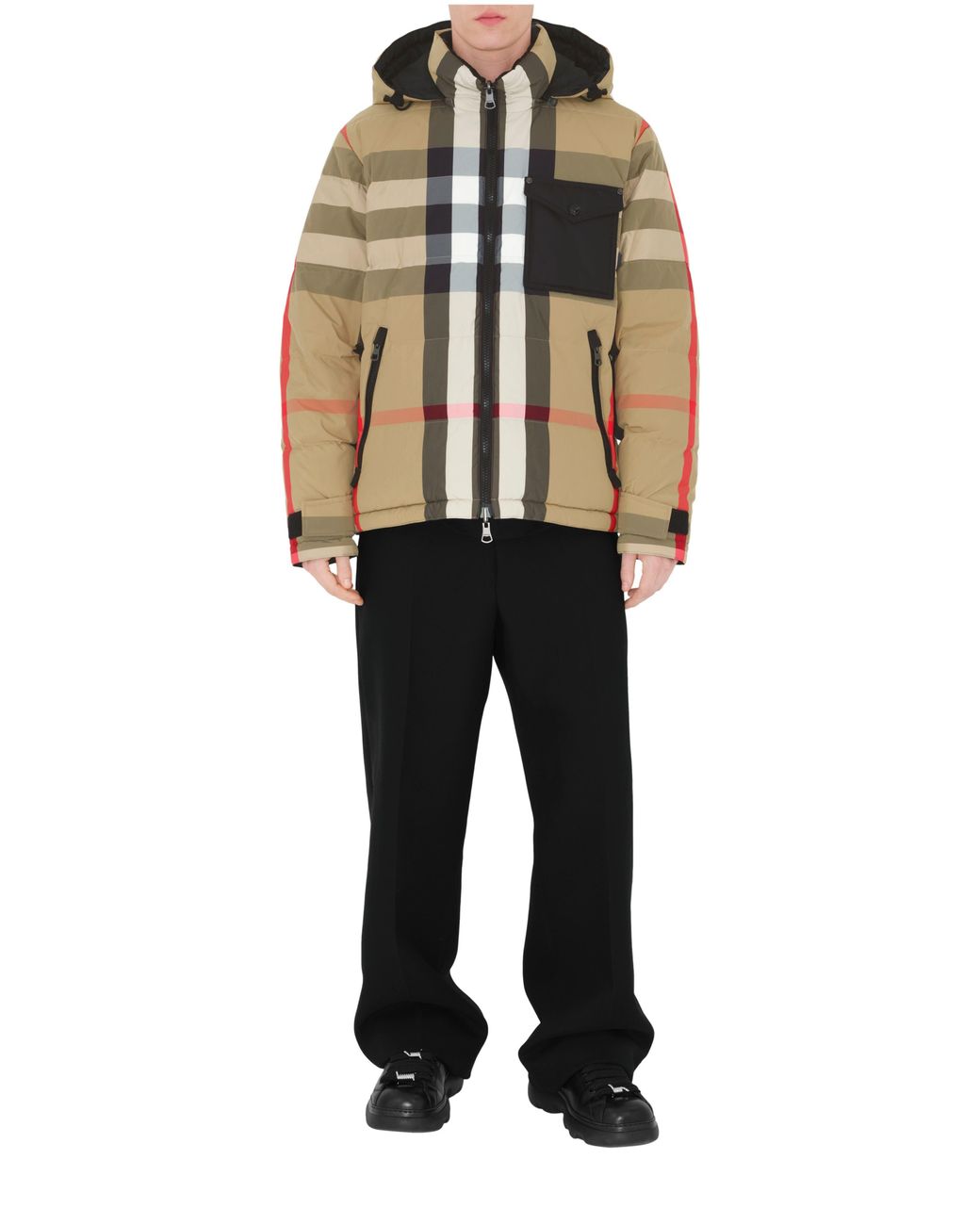 Burberry Black Reversible Check Puffer Jacket for men