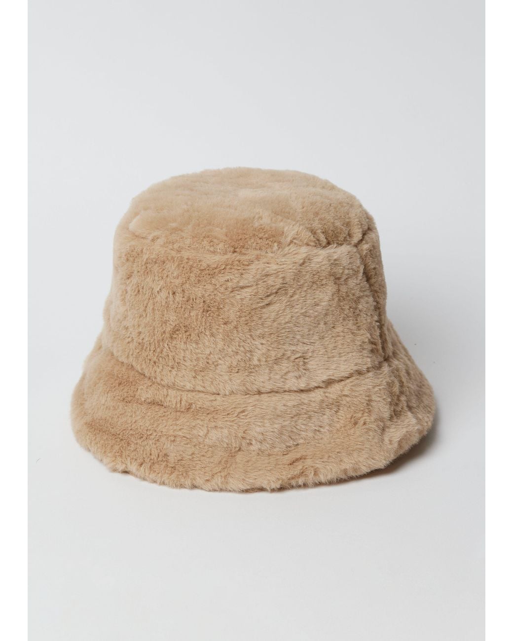 Hat Attack Natural Faux Fur Bucket Hat