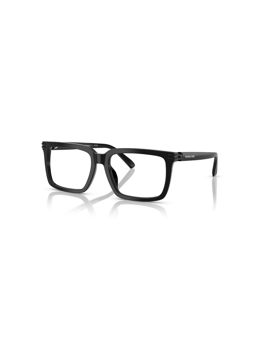 Michael Kors Black 57Mm Square Optical Glasses for men