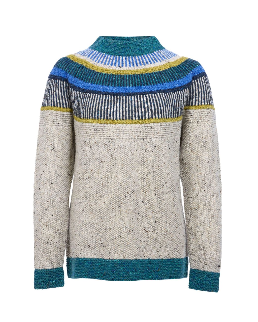 Celtic & Co. Gray Statement Donegal Wool Sweater