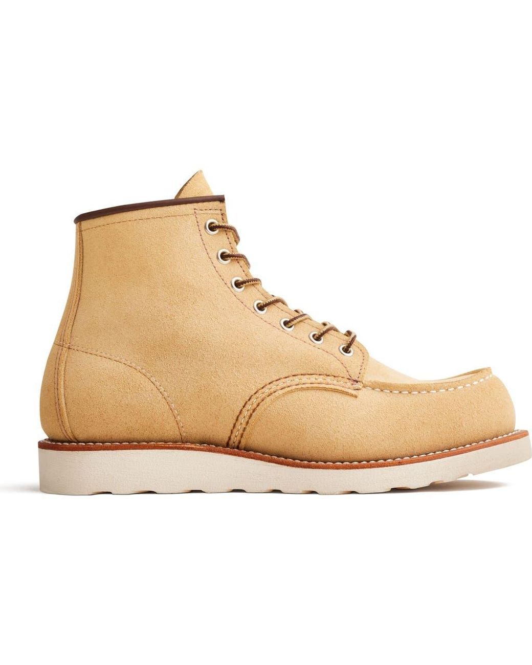 Red Wing Natural Classic Moc Roughout Leather Boot for men