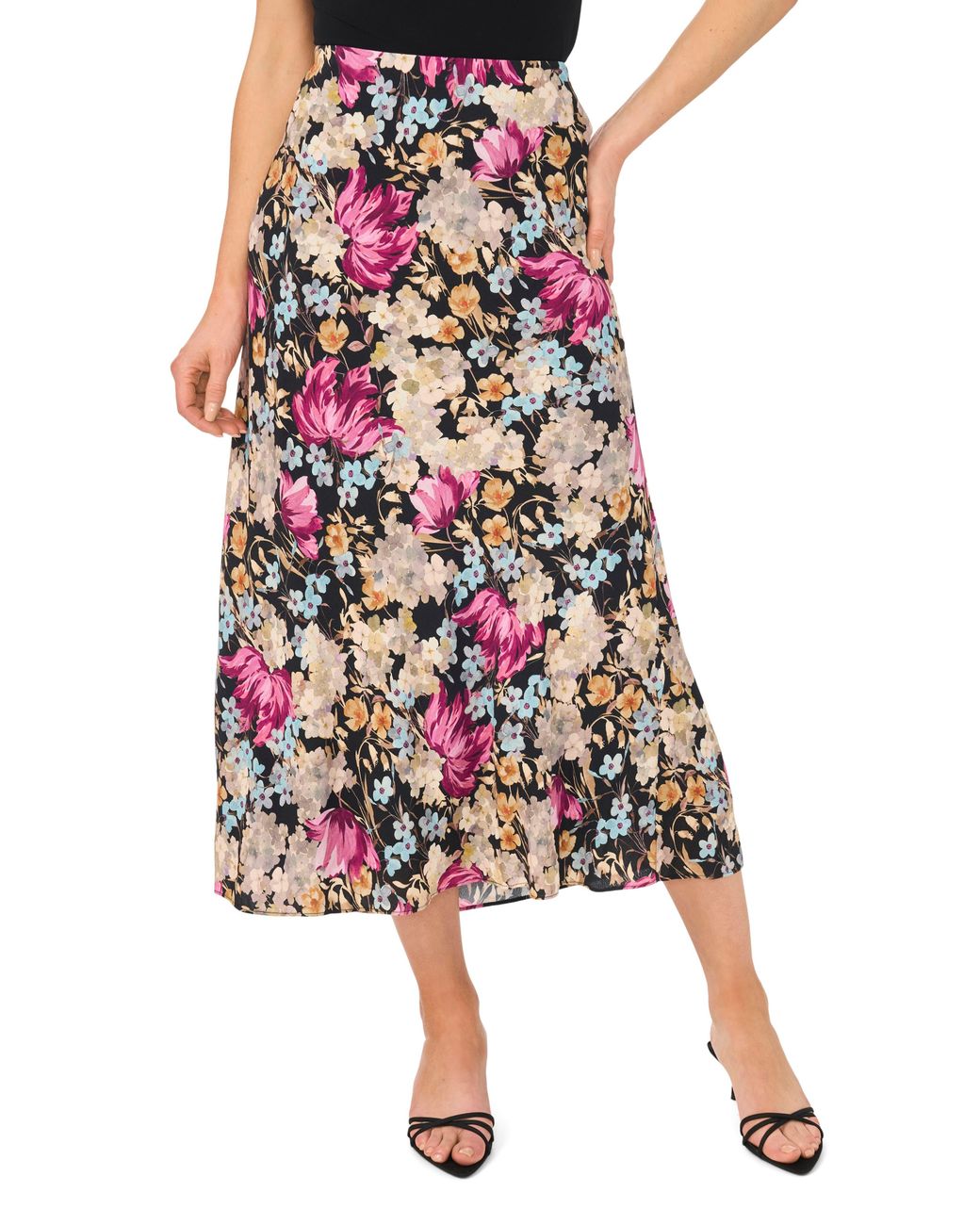 Halogen® Multicolor Pull On Midi Skirt
