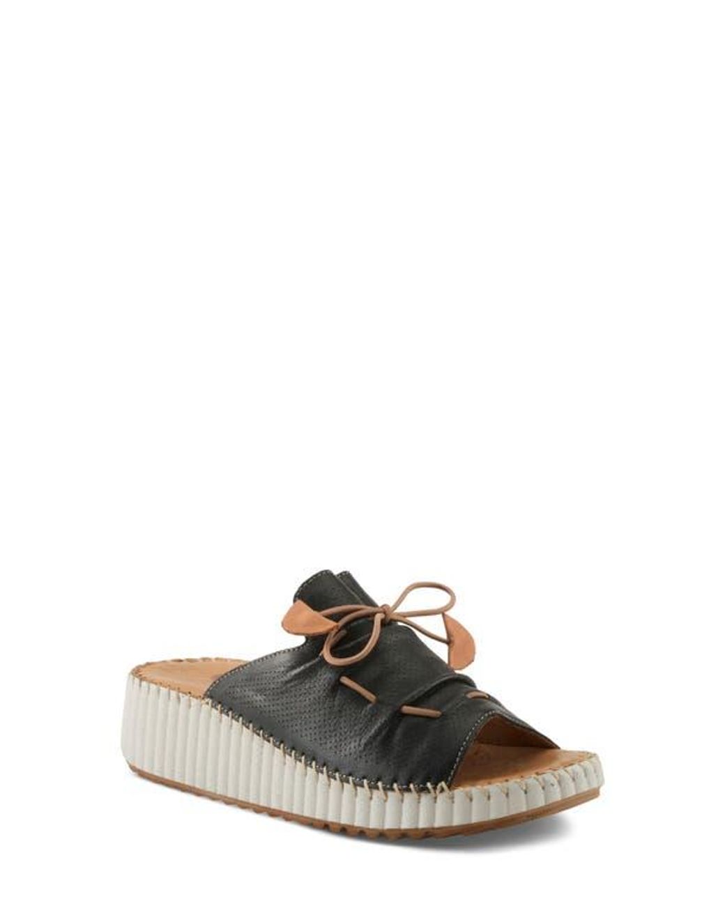 Spring Step Black Nevelle Wedge Sandal