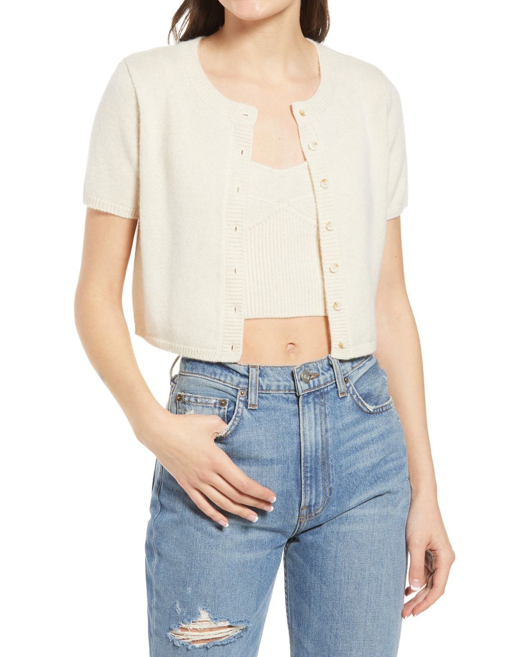 reformation cardigan set