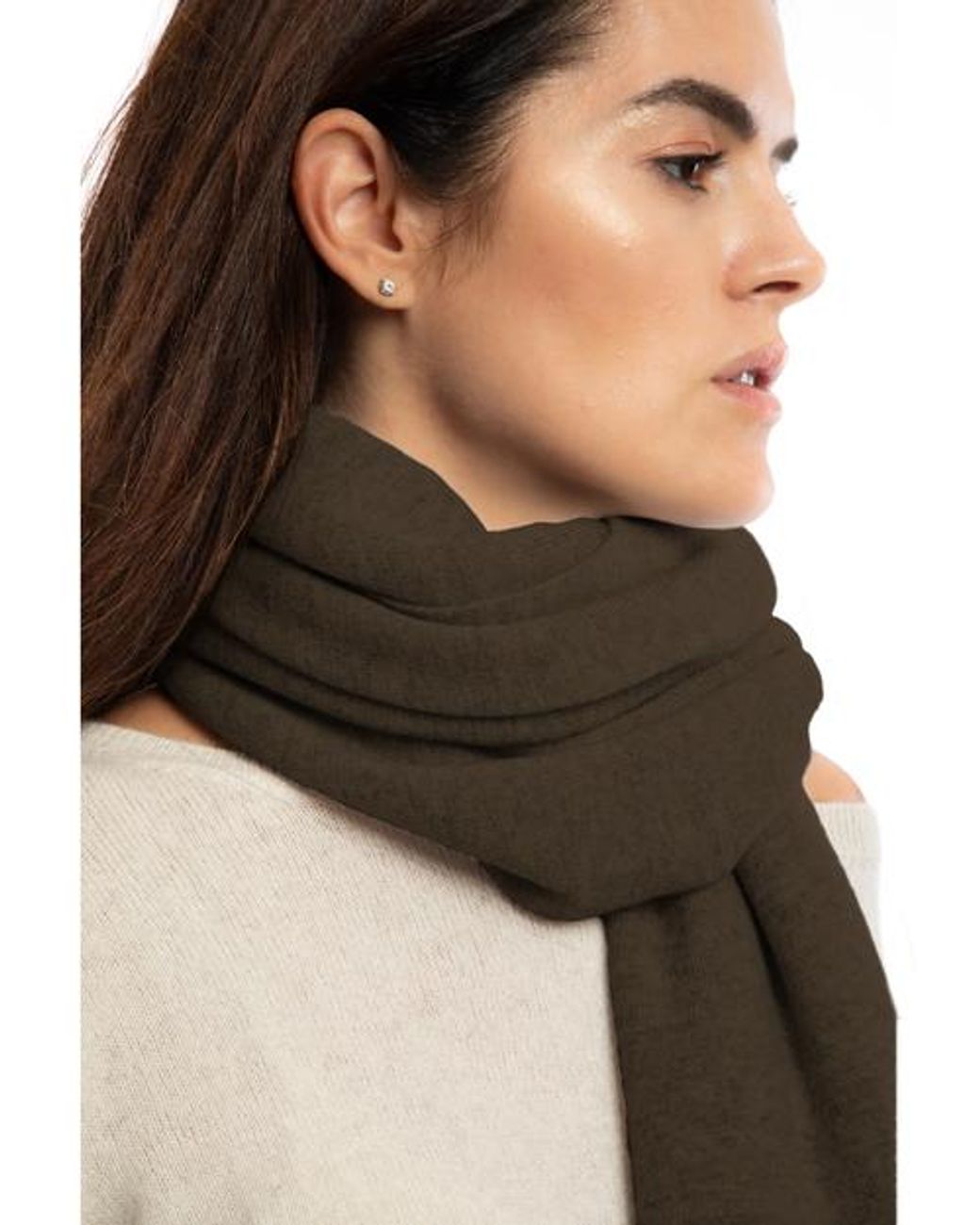 Monticelli Cashmere Double-Knit Pure Cashmere Cape Wrap in Brown | Lyst