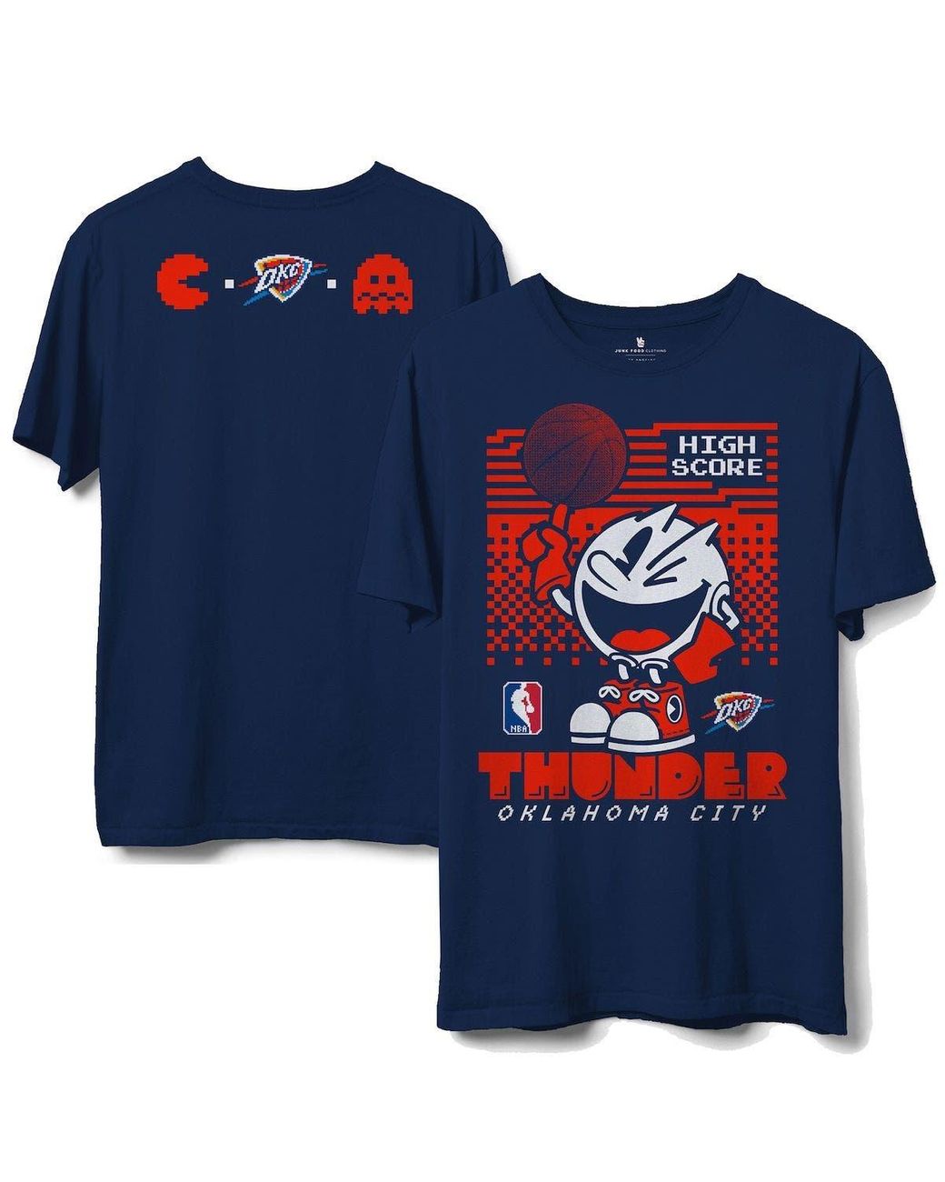 Junk Food Oklahoma City Thunder Nba X Pac Man High Score Tshirt At