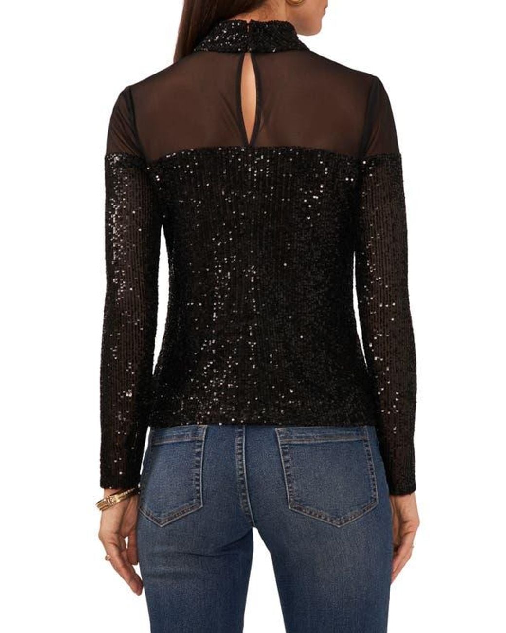 vince camuto sequin top