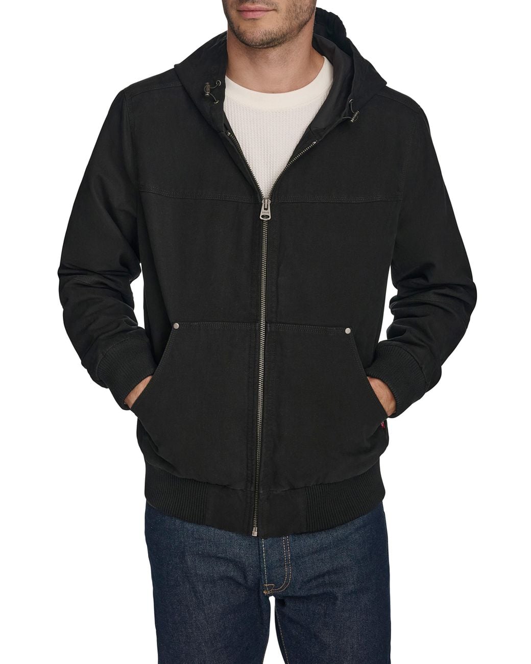 Levi's Black Lightweight Workwear Hooded Jacket for men