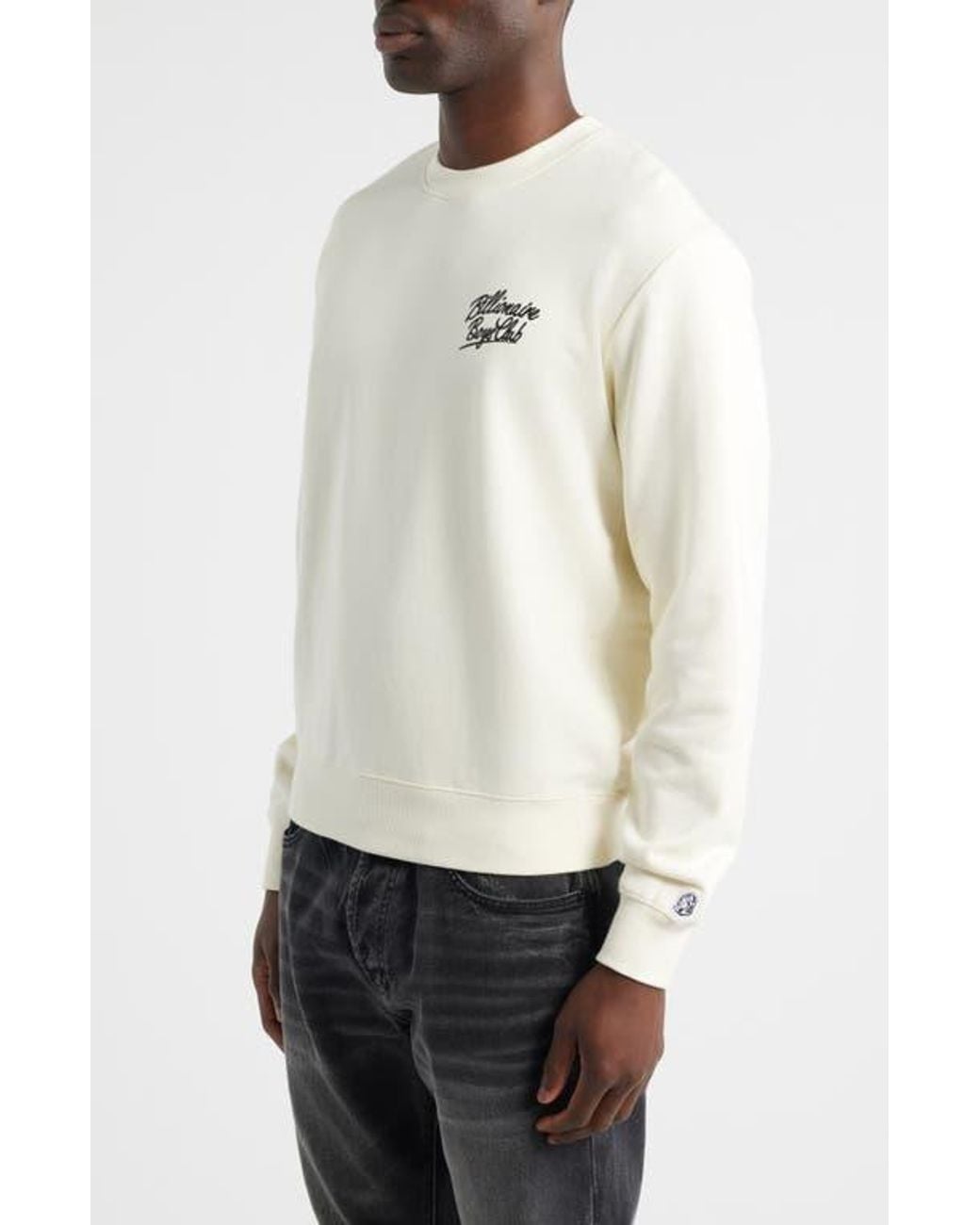 BBCICECREAM White Bb Small Script Cotton Sweatshirt for men