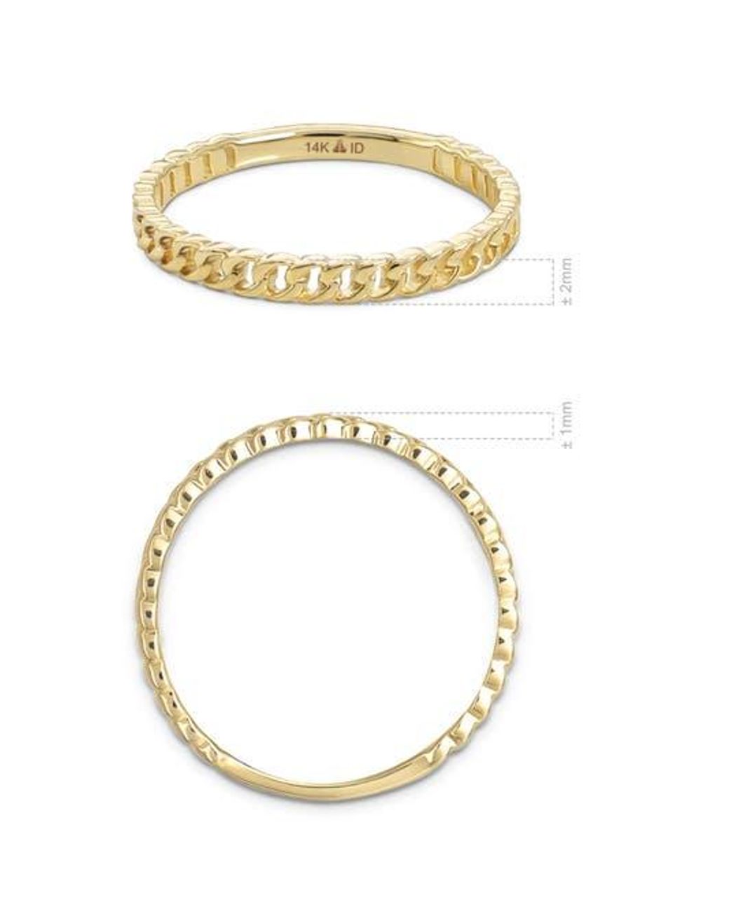 DEVATA Metallic Cuban Link Ring