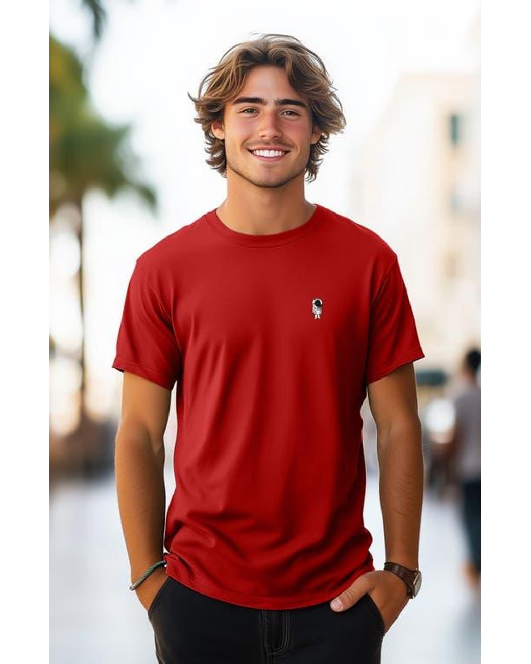 Alix Red Astronaut Tee for men