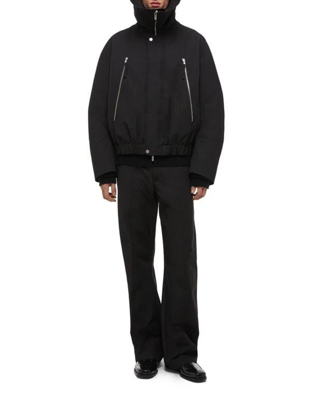 Helmut Lang Black Cotton Blend Bomber Jacket for men