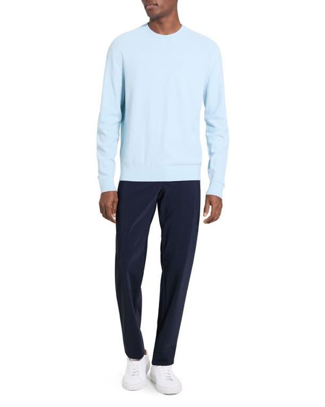 Theory Blue Riland Crewneck Sweater for men