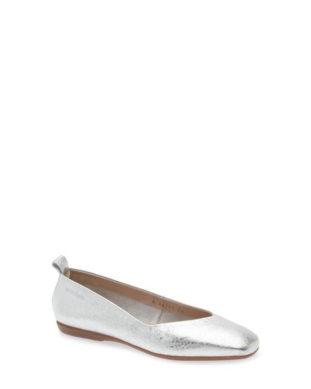 Wonders White Square Toe Ballet Flat