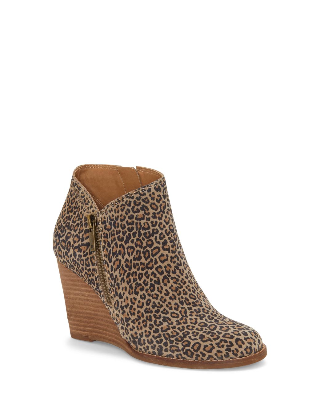 yewani leather wedge booties