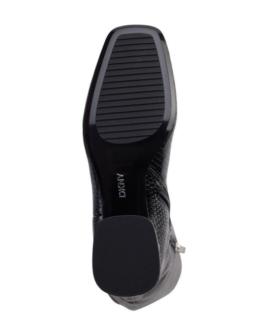 DKNY Black Cana Knee High Block Heel Boot