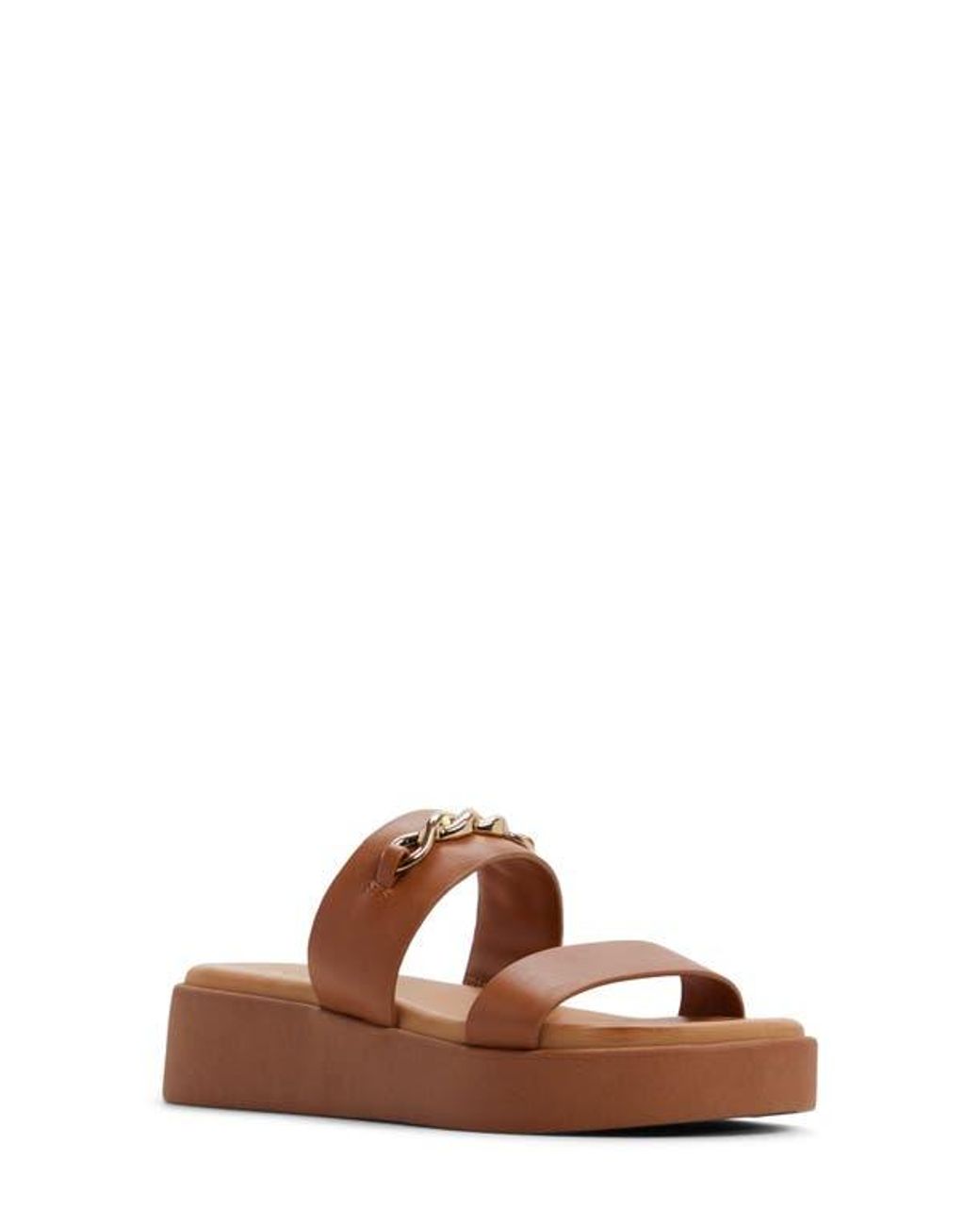 ALDO Brown Halamaever Platform Slide Sandal