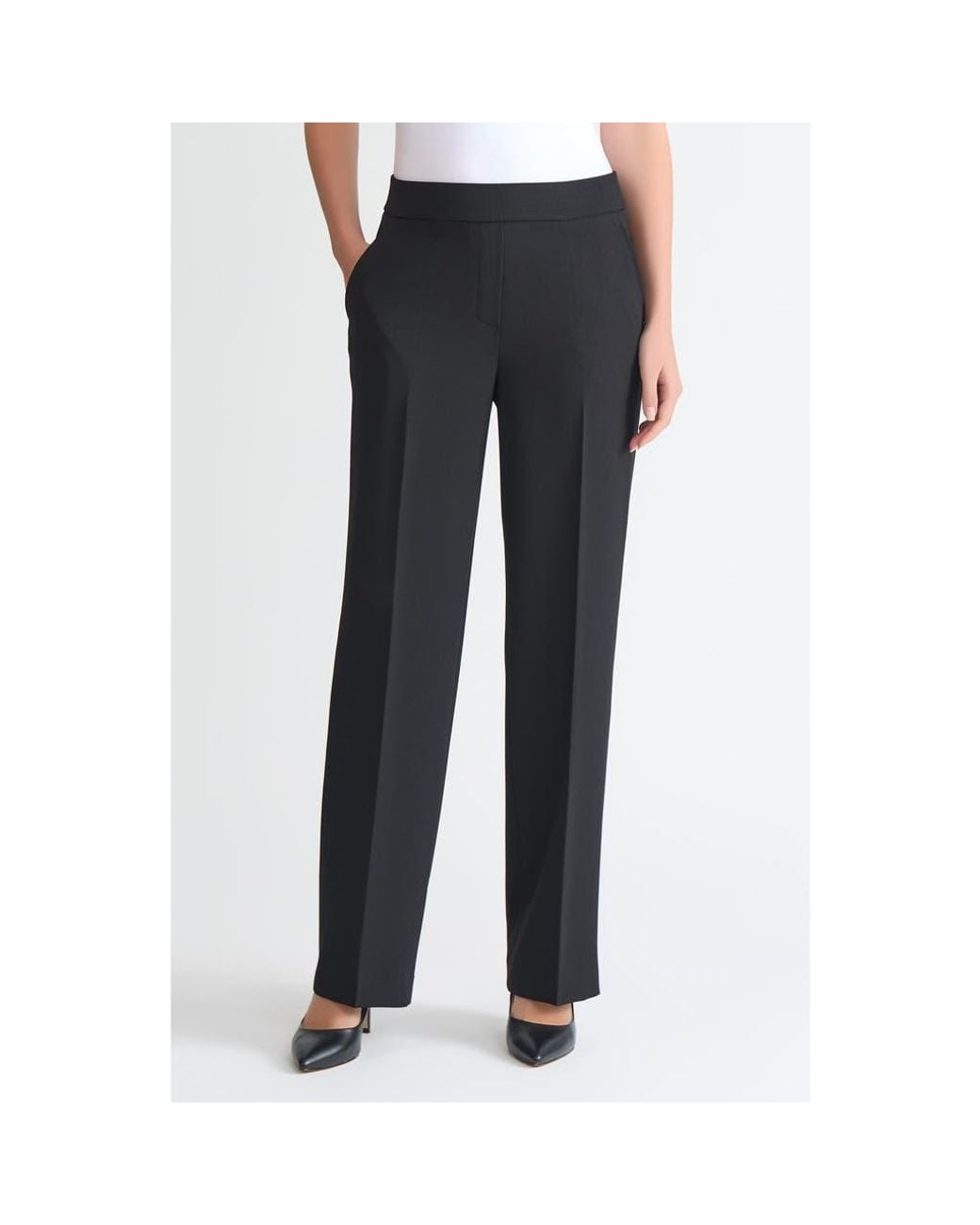 Kasper Blue Gracie Pull-On Trouser Pants