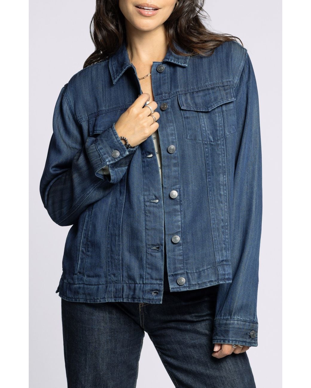 Thread & Supply Blue Jackie Denim Trucker Jacket