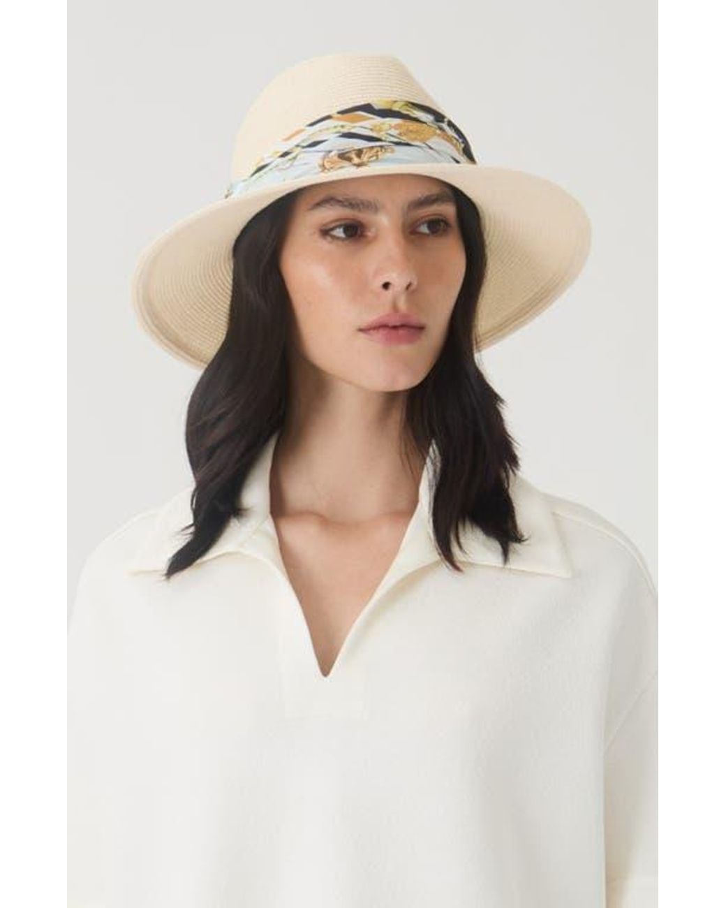 Eugenia Kim White Courtney Straw Fedora