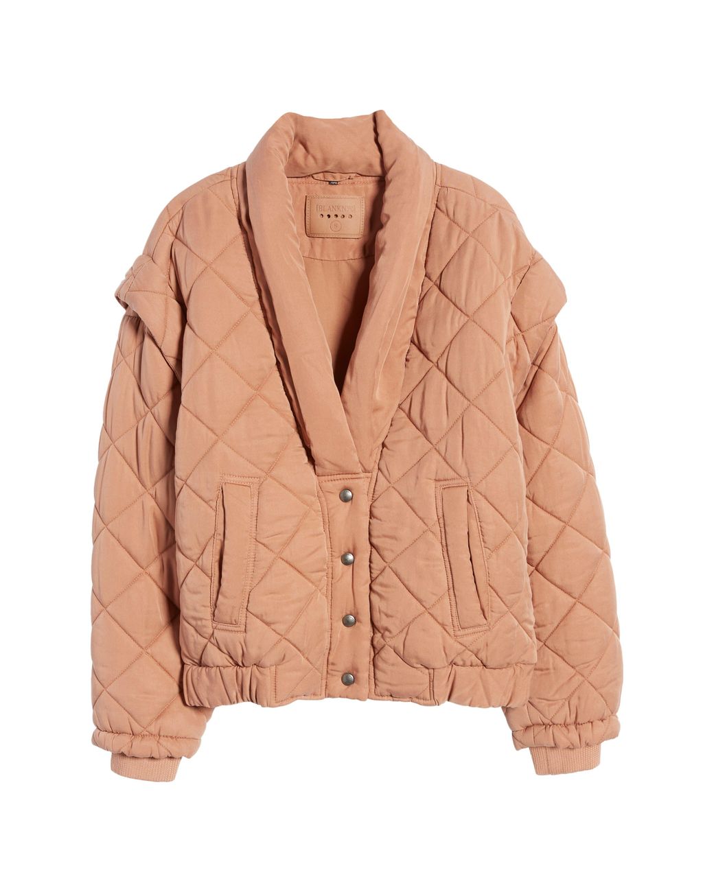Blank NYC Quilted Drop Shoulder Jacket in Brown Lyst